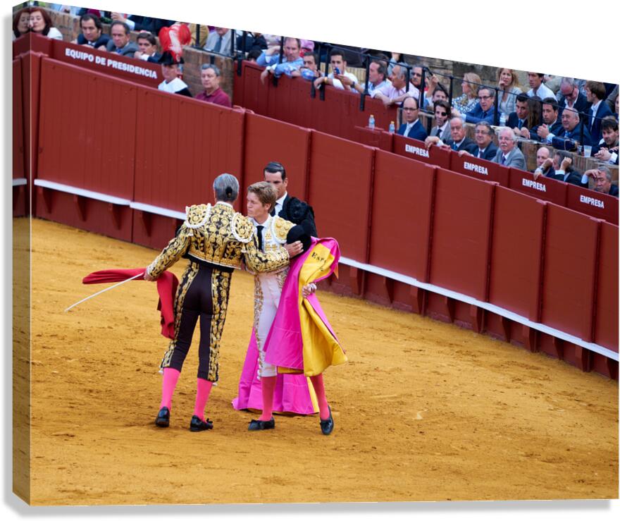 Bullfight takes place in Seville Arena Andalusia Spain