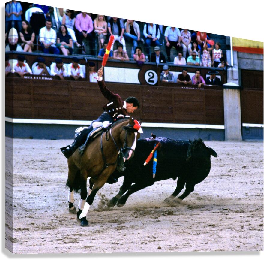 Bullfight on horseback at Las Ventas Bullring in Madrid