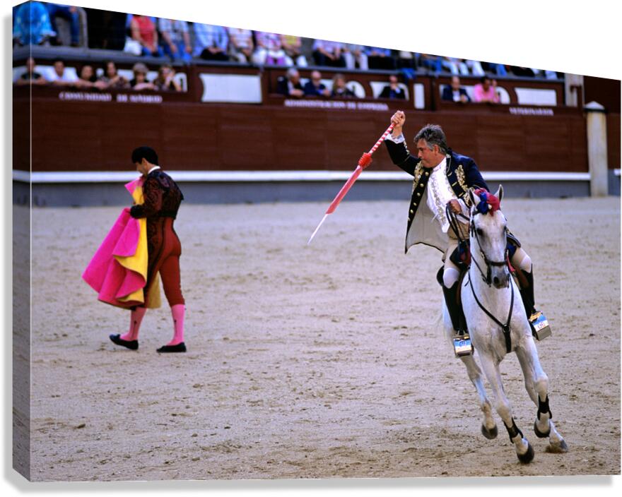 Bullfight event in Madrid Spain with horse and matador