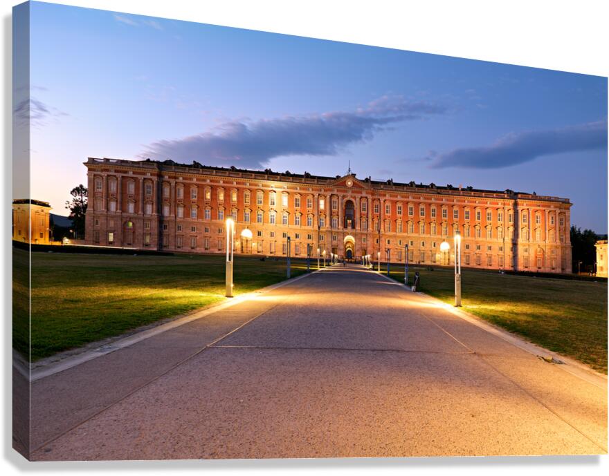 Explore the Royal Palace at Caserta in evening light