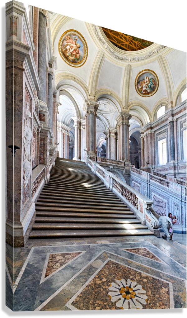 Scalone staircase of honour at Royal Palace in Caserta Italy