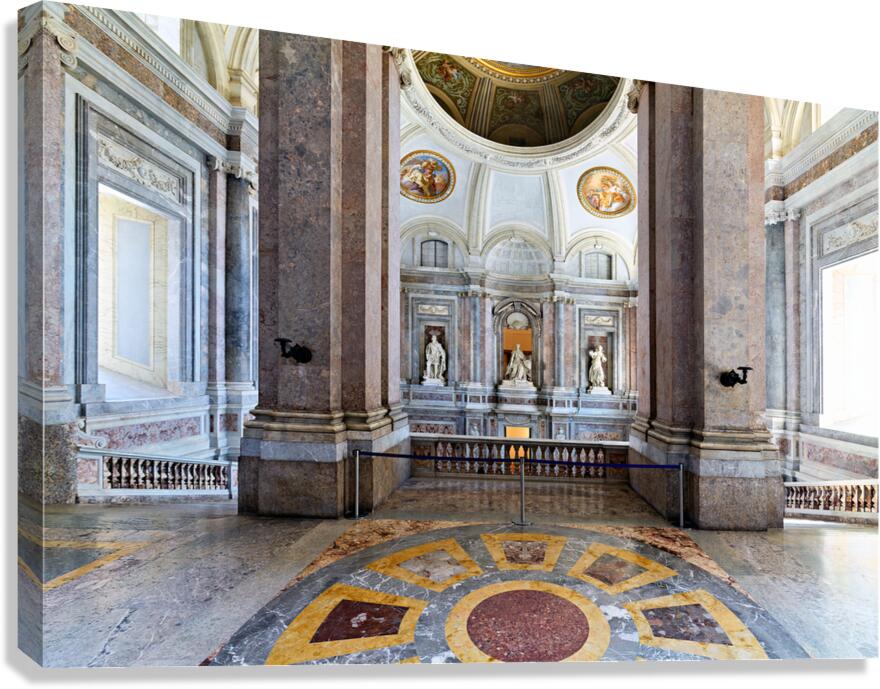 Visit upper vestibule Royal Palace Caserta Italy