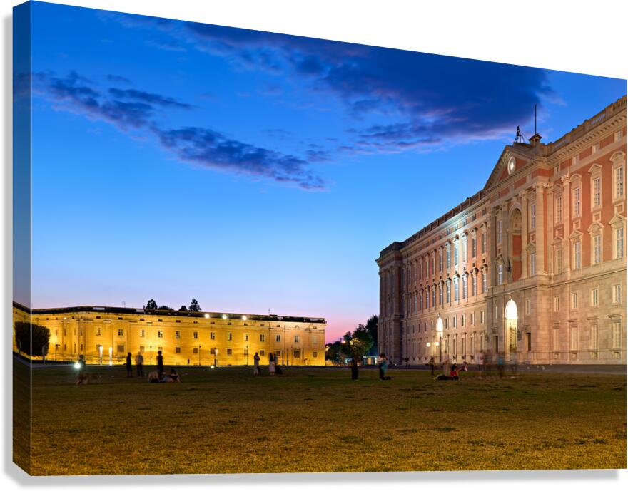 Royal Palace of Caserta at sunset in Campania Italy