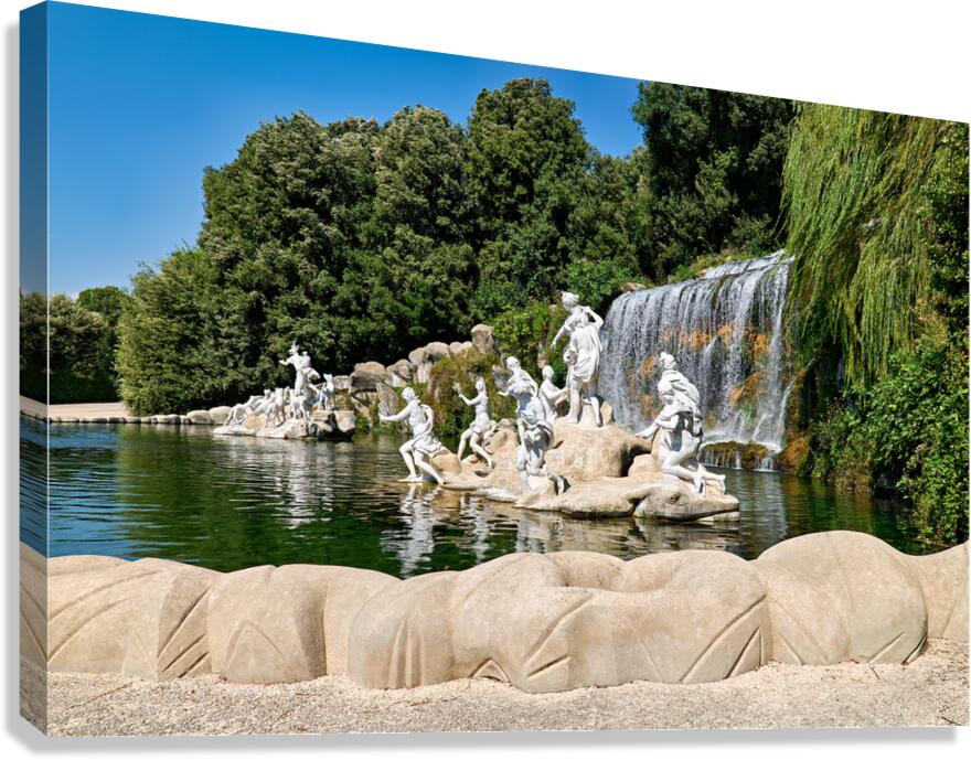 Fountain of diana and actaeon at royal palace in caserta