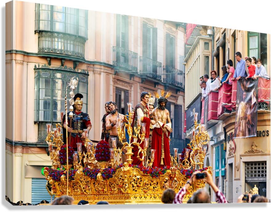 Procession during Easter Holy Week in Malaga Andalusia
