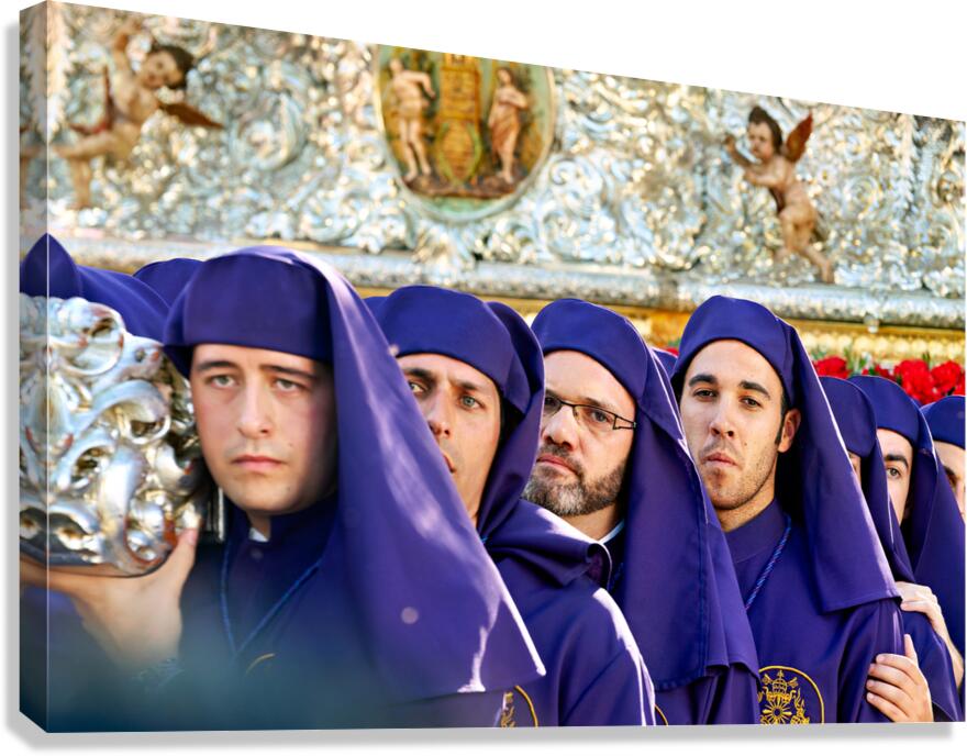 Procession during Easter Holy Week in Malaga Andalusia