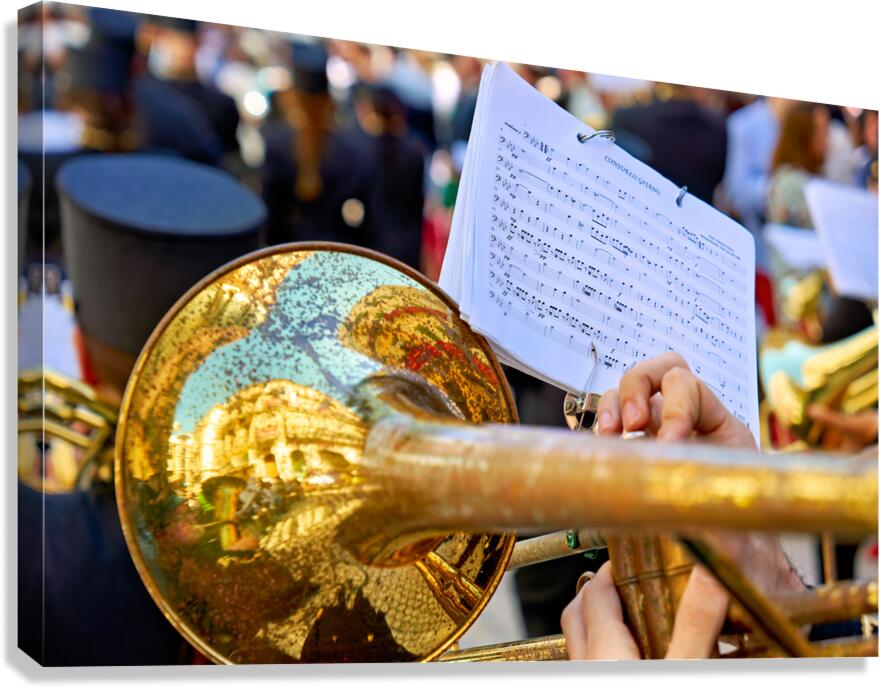 Procession music during Easter in Malaga Andalusia