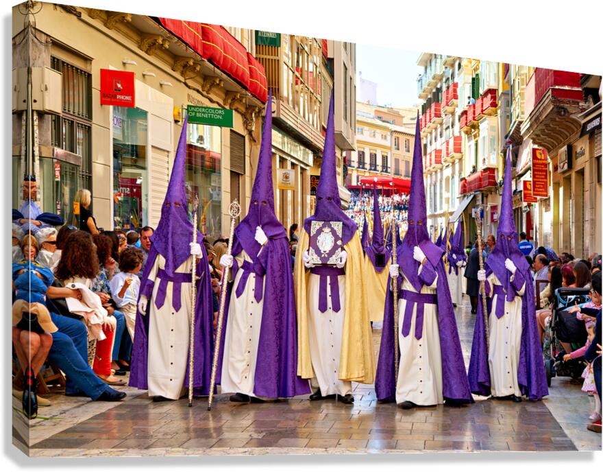 Processions during Easter Holy Week in Malaga Spain