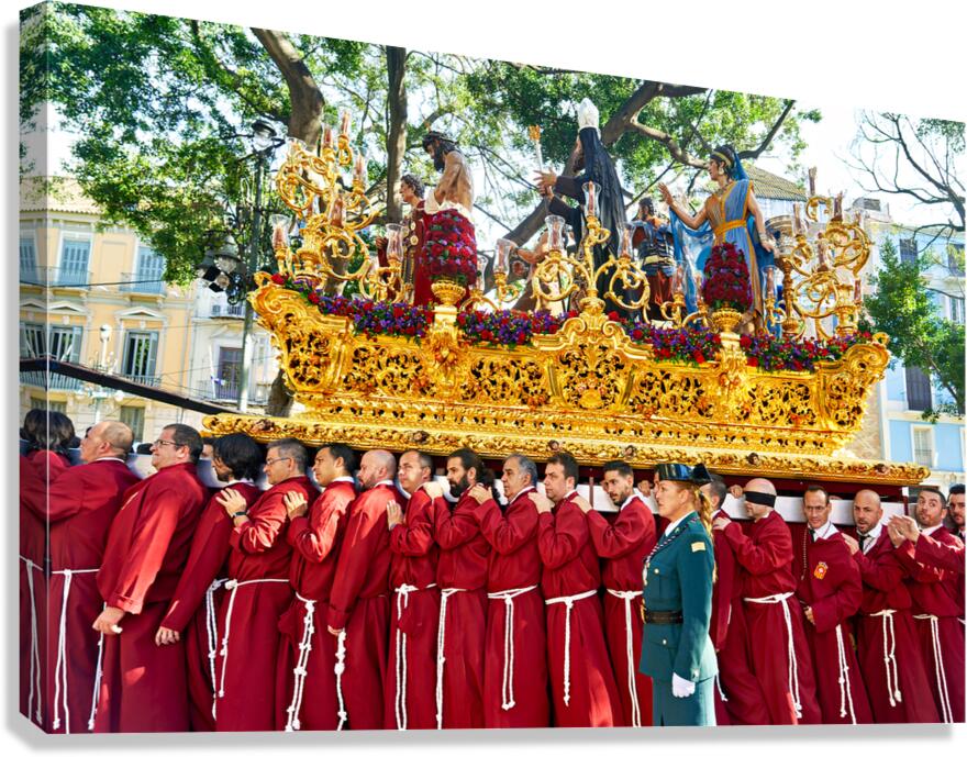 Procession during Easter Holy Week in Malaga Spain
