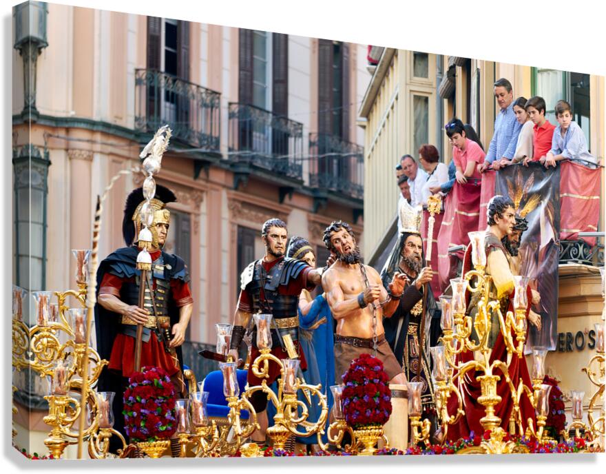 Procession during Easter Holy Week in Malaga Spain