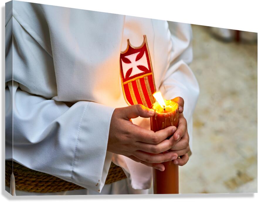 Procession in malaga for holy week in andalusia