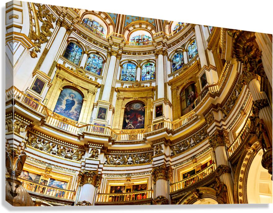 Exploring the grand interior of Granada Cathedral