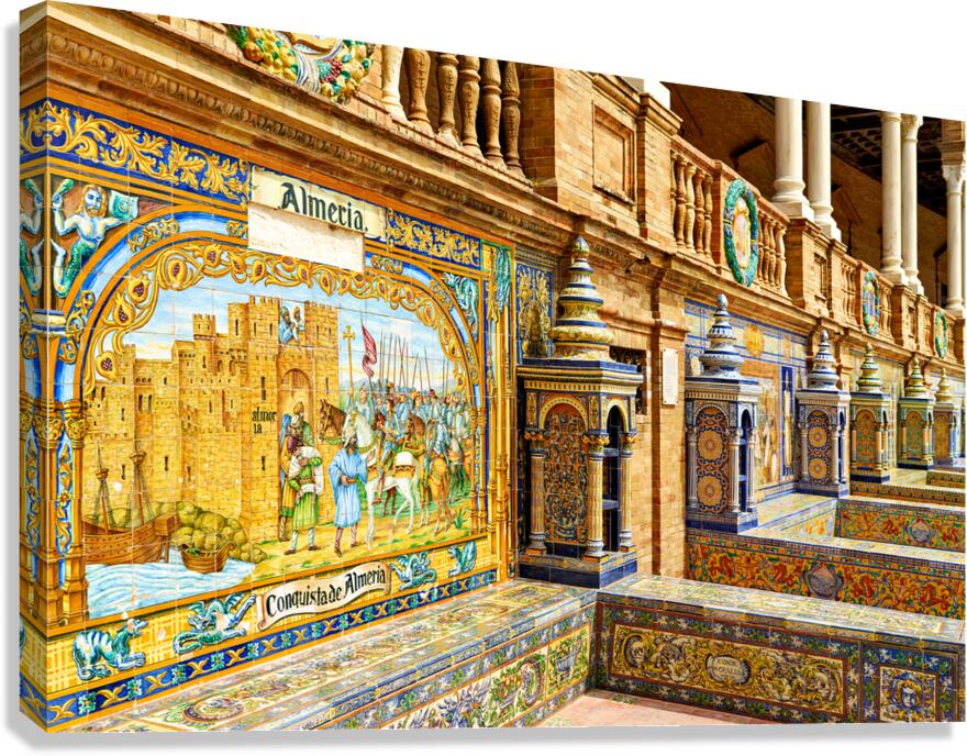 Seville Plaza de Espana with detailed tile work