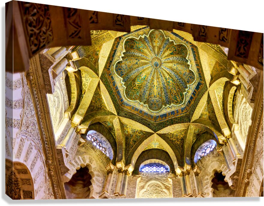 Admiring the Mezquitas breathtaking ceiling