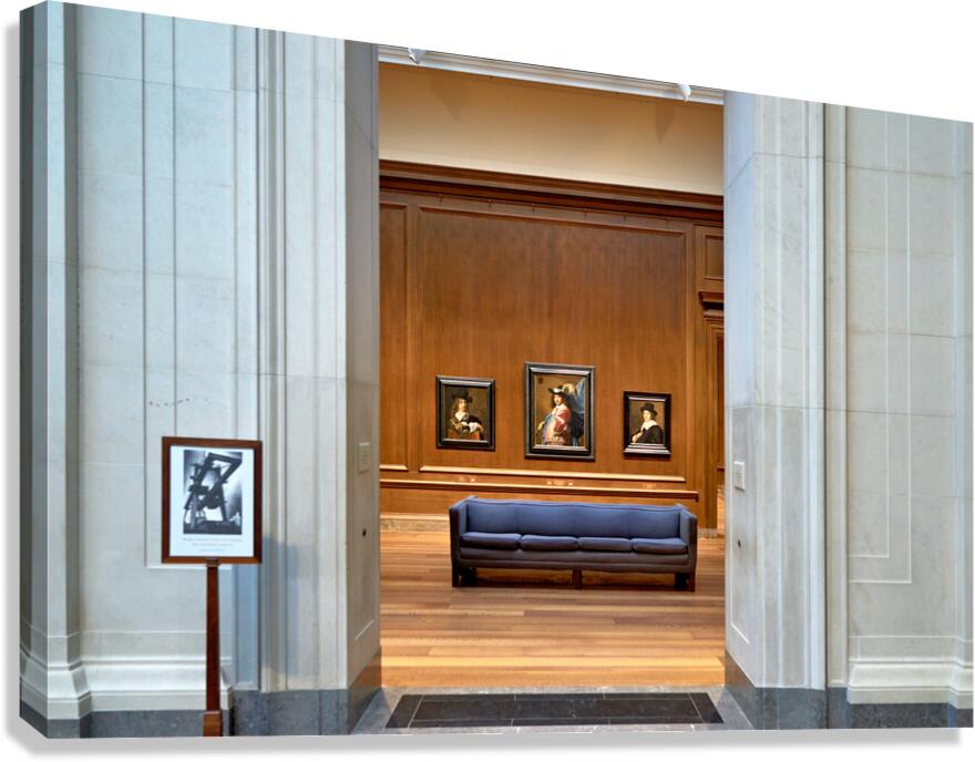 Visitors admire art at the National Gallery