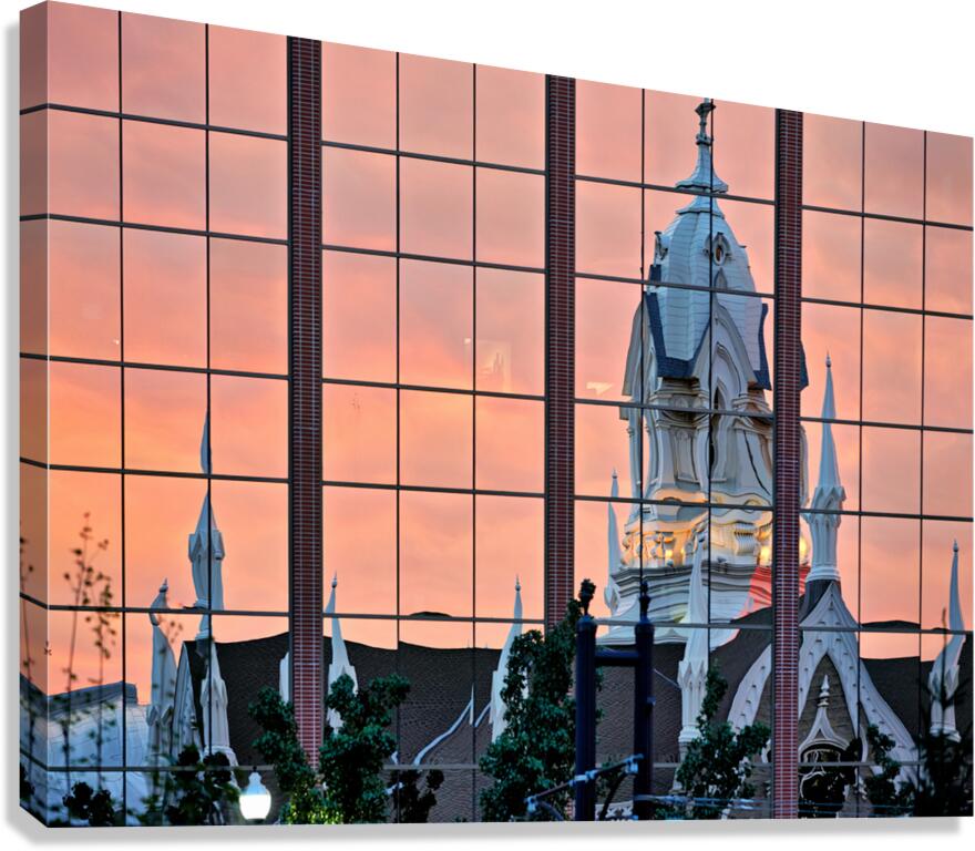 Assembly Hall at sunset in Salt Lake City