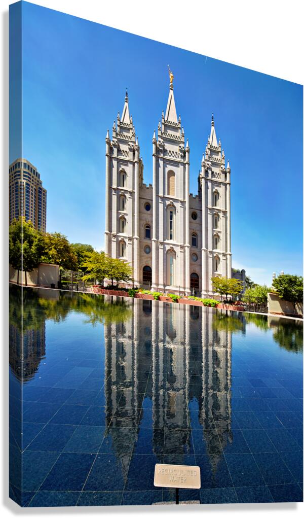 Salt Lake Mormon Temple reflection in Salt Lake City