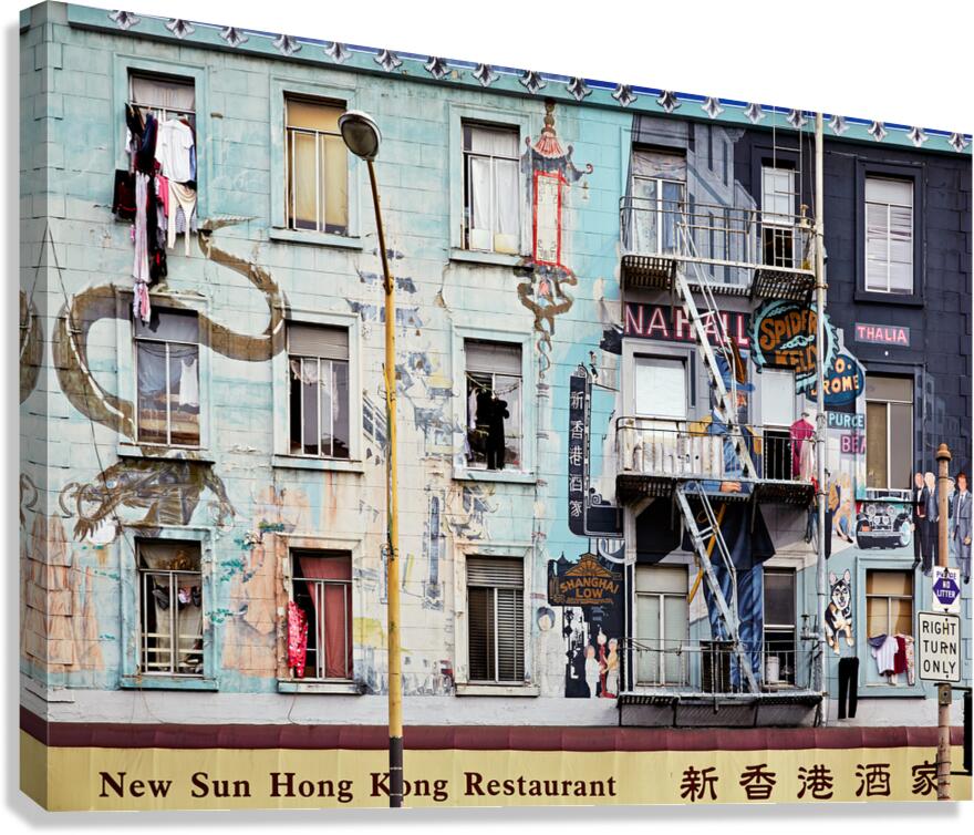 Chinatowns vibrant murals and buildings