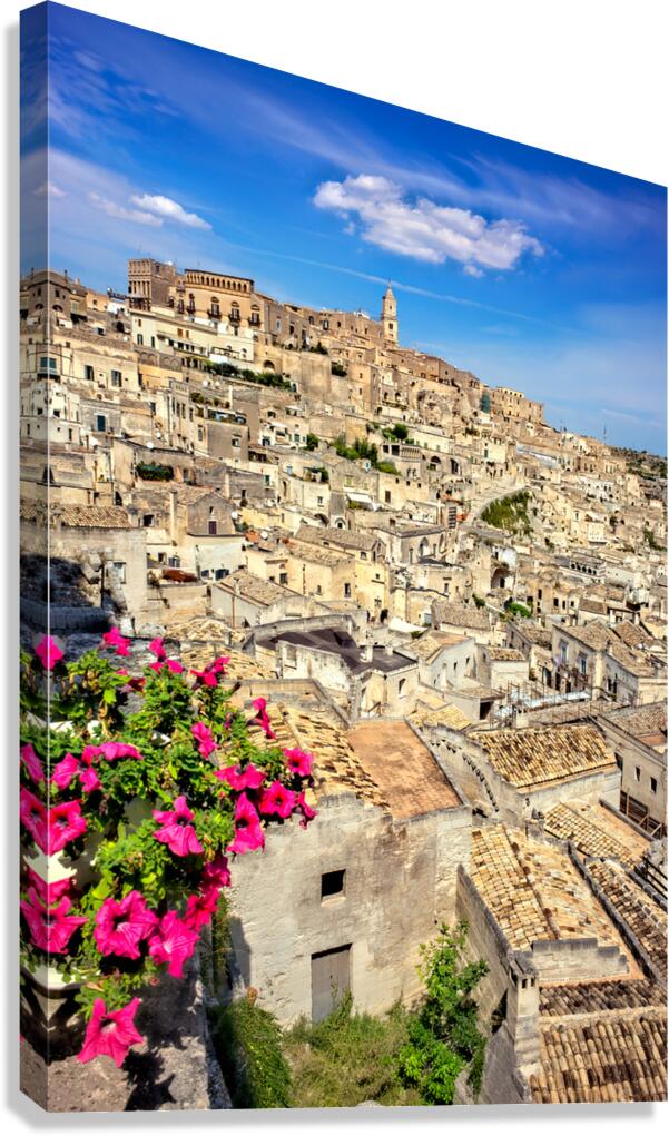 Cityscape view of Sassi di Matera in Basilicata Italy