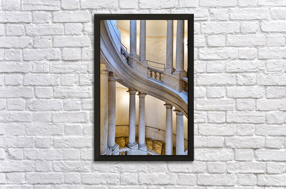 Helicoidal staircase design in Galleria Nazionale dArte Antica Deco Frame