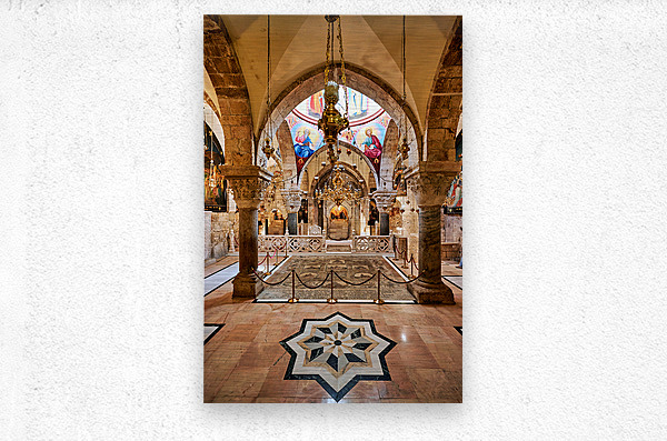 Church of the Holy Sepulchre: a historic design in Jerusalem Brushed Metal Print 1