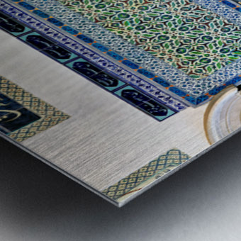 Exploring the ornate wall design in Topkapi Palace Istanbul Metal print