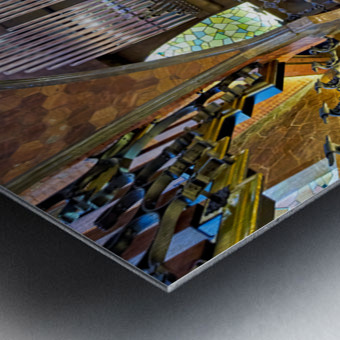 Palau Guell showcases Gaudis design in Barcelona Spain Brushed Metal Print 2