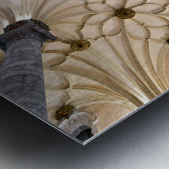 Artistic ceiling design in Zaragoza exhibition hall Brushed Metal Print 2