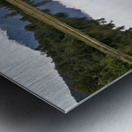 New Zealand. Lake Matheson. In the background Mount Tasman and Aoraki Mount Cook Metal print