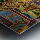 The golden interiors of the Wat Phnom Temple in Phnom Penh Cambodia Metal print