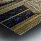 New York. Manhattan. United States. St. Patricks cathedral. A faithful prays in a chapel Metal print