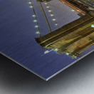 New York. Manhattan. United States. The Tribute in Light is an art installation created in remembrance of the September 11 attacks Metal print