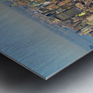 New York. Manhattan. United States. Aerial View Downtown at sunset Metal print