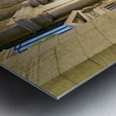 New York. Manhattan. United States. The entrance hall of the Public Library Metal print