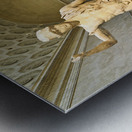 New York. Manhattan. United States. The Metropolitan Museum of Art. Greek and Roman Art. Marble statue of a wounded warrior Metal print