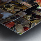 Barcelona. Catalonia. Spain. The Mercat de Sant Josep de la Boqueria. Tiger Prawns at fishmonger stall Metal print