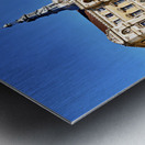 Bilbao Biscay Spain. Historical buildings by Nervion River Metal print