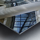 Bilbao Biscay Spain. The interiors of the Guggenheim Museum Metal print