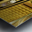 Singapore. The futuristic interiors of the Pan Pacific 5 star hotel Metal print