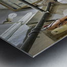 Jerusalem Israel. Butcher in the souq of the old city Metal print