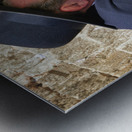 ISRAEL Jerusalem. Orthodox jews praying at the wailing wall Metal print