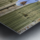 Jerusalem Israel. A nun in the streets of the old city Metal print