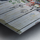 Jerusalem Israel. The west bank separation wall in Bethlehem Metal print