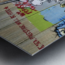 Jerusalem Israel. The west bank separation wall in Bethlehem Metal print