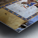 India Rajasthan Bundi. Painted decorated house Metal print