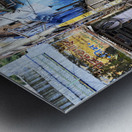 India Rajasthan Bundi. Decorated painted house Metal print