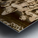 India Madhya Pradesh Khajuraho. The hindu erotic temples Metal print