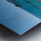 Saint Malo Brittany France. Sunbathers at plage du Mole Mole beach Metal print