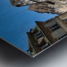 Strasbourg Alsace France. The coloured timber frame houses in Place du Chateau Metal print