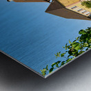 Colmar Alsace France. Alsace Wine Route. The timber framed houses in Petite Venise. Fontain Roesselmann Metal print